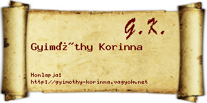 Gyimóthy Korinna névjegykártya